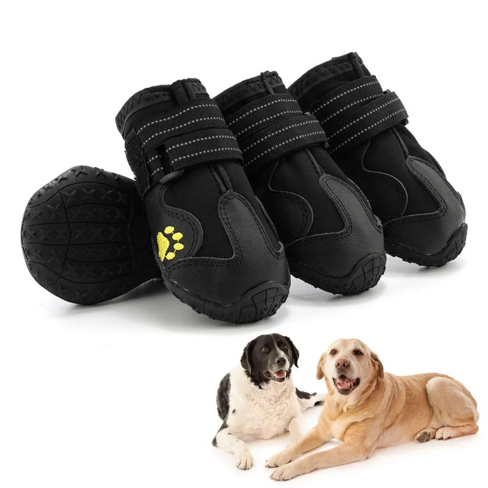 Waterproof Dog Boots – Anti-Slip Paw Protection | 4-Piece Set