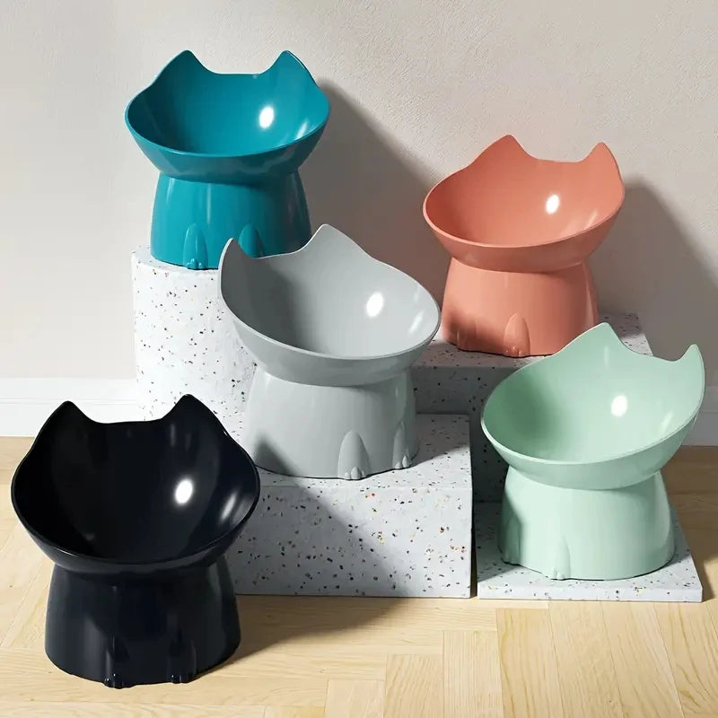 WhiskerWare™ Elevated Cat Bowl – Anti-Tip Raised Feeding Dish