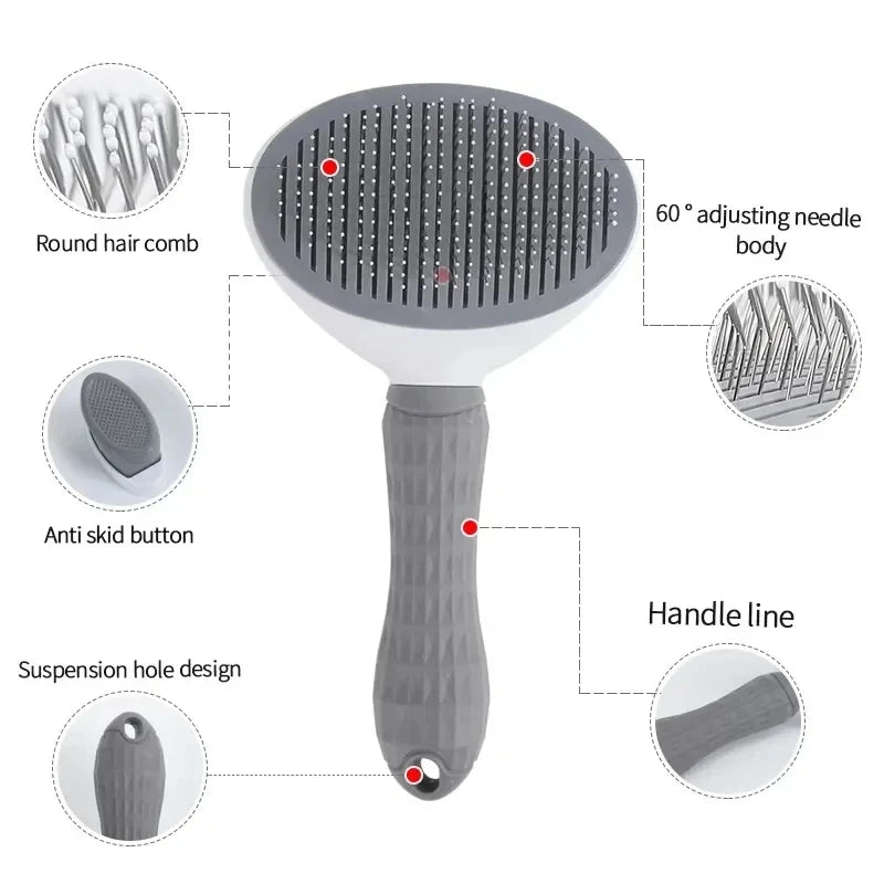 FurEase™ Self-Cleaning Pet Grooming Brush