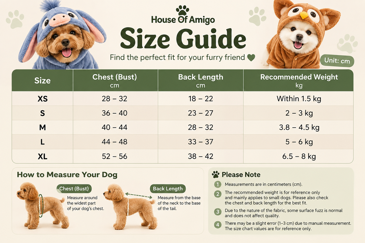 AmigoCritters™ Cozy Animal Hoodie for Dogs