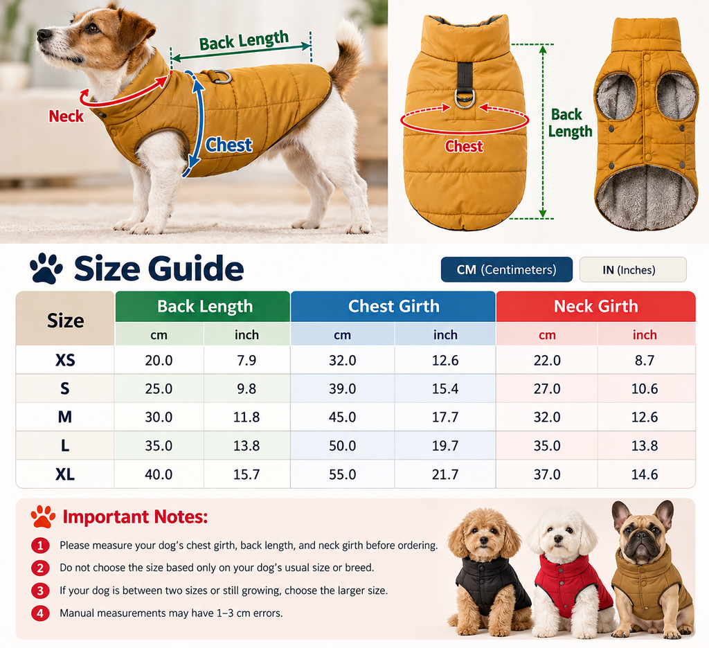 CozyShield™ Waterproof Dog Winter Jacket